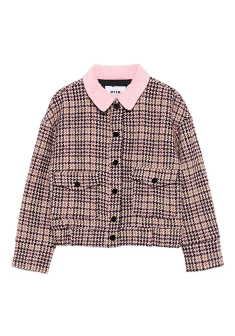 Giubbino con motivo pied de poule MSGM KIDS | F5MSJGCO139MS034